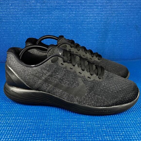 🔴 NIKE LUNARGLIDE 9 Men`s Size 10 Black Athletic Running Shoes 904715-007 - Picture 3 of 8